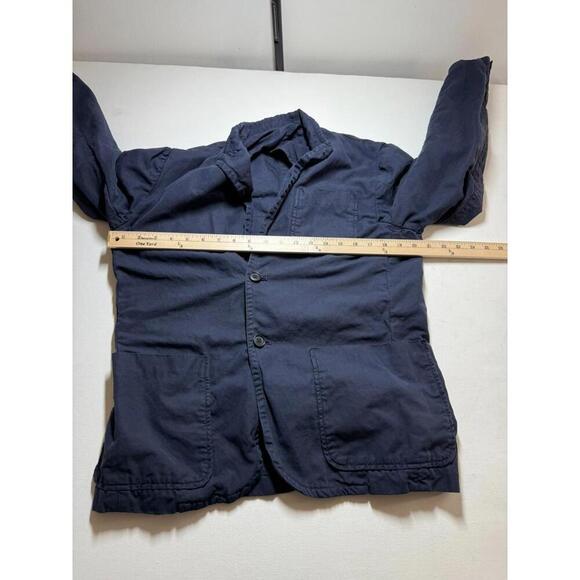 Alex Mill Linen Blend Blazer Surgeon Cuff in Vintage Wash Size Small Navy Blue - Picture 6 of 7